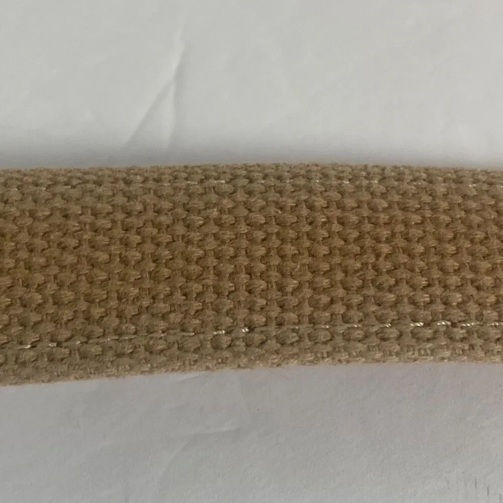 Leather Man Top Grain Leather Belt Fish Embroidered Canvas Back Brass Buckle